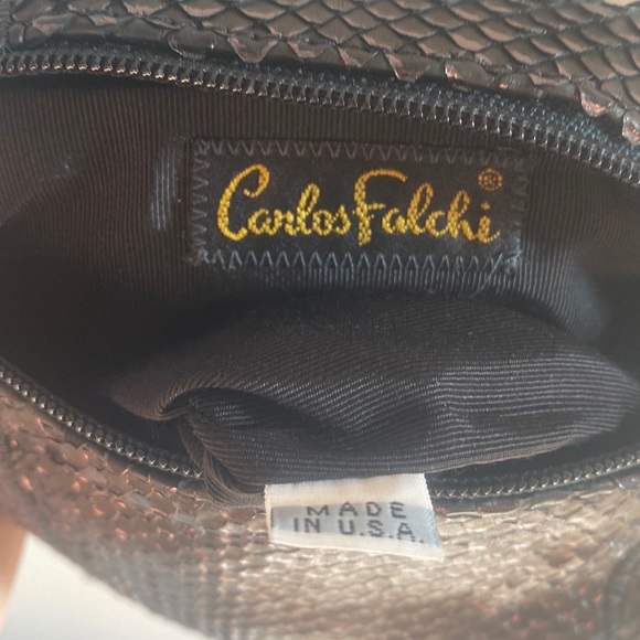 Carlos Falchi Snakeskin crossbody purse - Picture 2 of 6